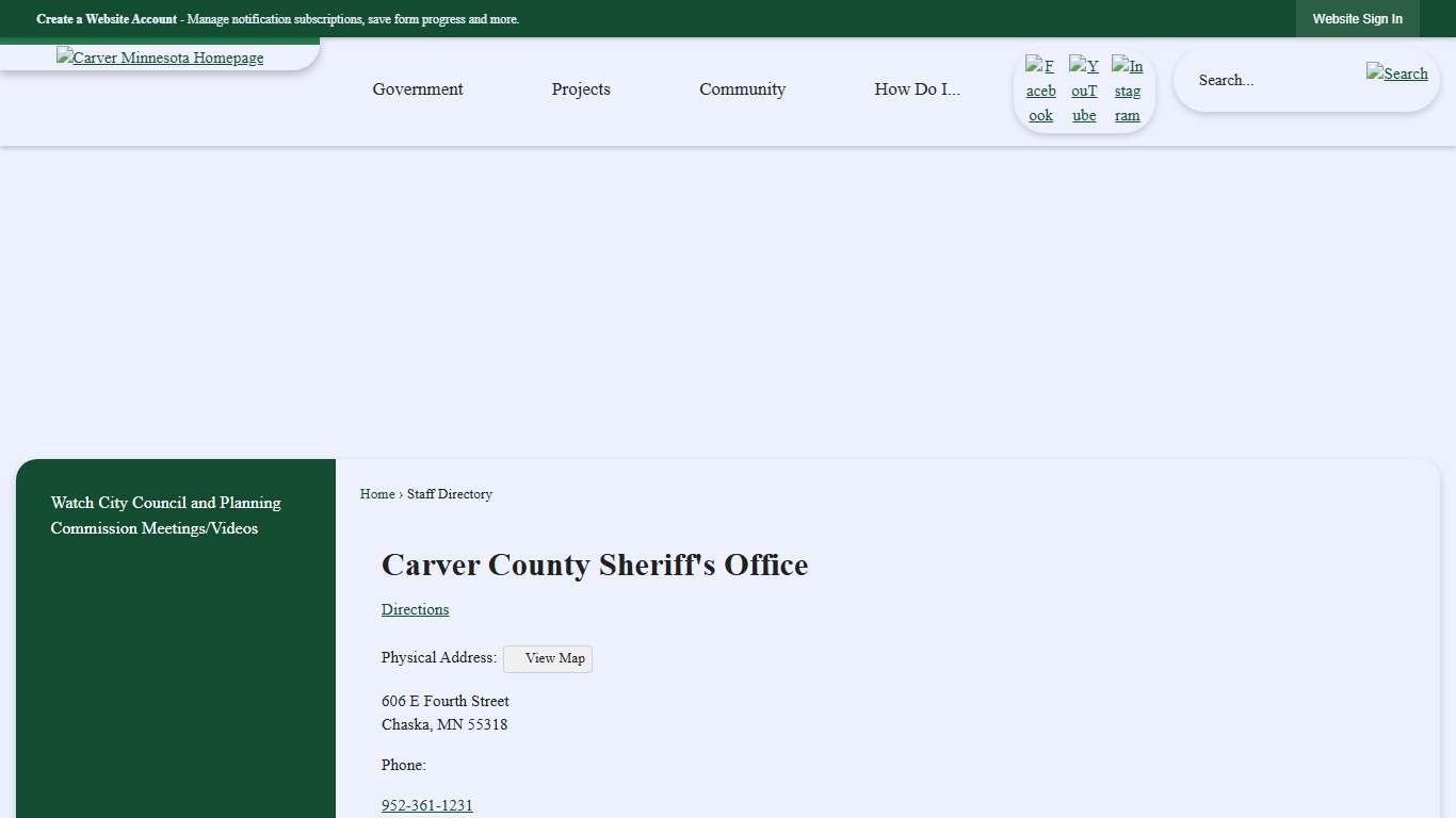 Staff Directory • Carver County Sheriff's Office